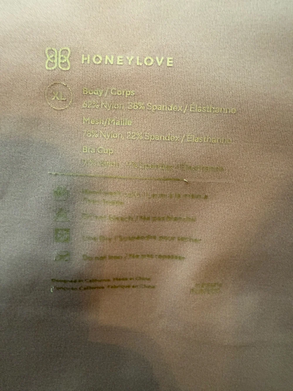 Honeylove Liftwear Tank Seamless Sand Nude Shaping Tank Top Shapewear Size XL
